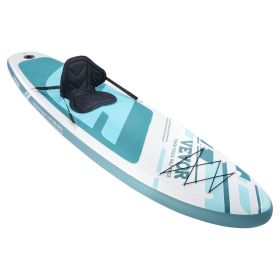 VEVOR Inflatable Stand Up Paddle Board, 10' x 33" x 6" Wide SUP Paddleboard with Removable Kayak Seat, Board Accessories, Pump, Paddle, Fin, Back