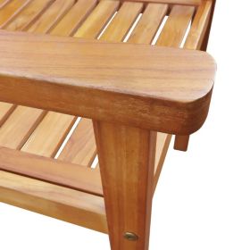 vidaXL Garden Chairs 2 pcs Solid Acacia Wood Brown (Option: as picture)