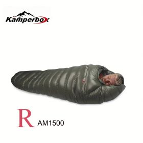 Kamperbox Outdoor Down Sleeping Bag Winter Warm And Waterproof Outdoor Sleeping Bag Camping Tourism Down Sleeping Bag (Option: AM1500R)