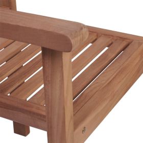 vidaXL Stackable Patio Chairs 4 pcs Solid Teak Wood (Option: as picture)