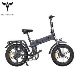 ENGWE ENGINE Pro 48V16Ah Fat Tire 750W Electric Bike Hydraulic Oil Brake Mountain Electric Bicycle (BATTERY: 750W 76AH, colour: GREY)